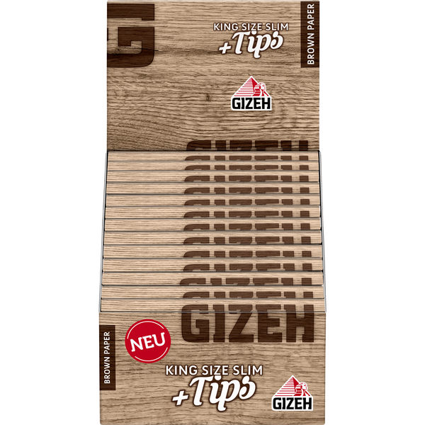 GIZEH Brown King Size Slim + Tips